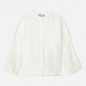 Everlane - White Billow Blouse - white linen shirt -sz S